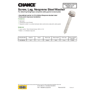 Screw, Lag, Neoprene Steel Washer (5-53-35)
